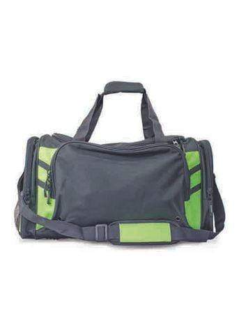 Aussie Pacific Tasman Sports Bag 4001 Active Wear Aussie Pacific Slate/Neon Green  